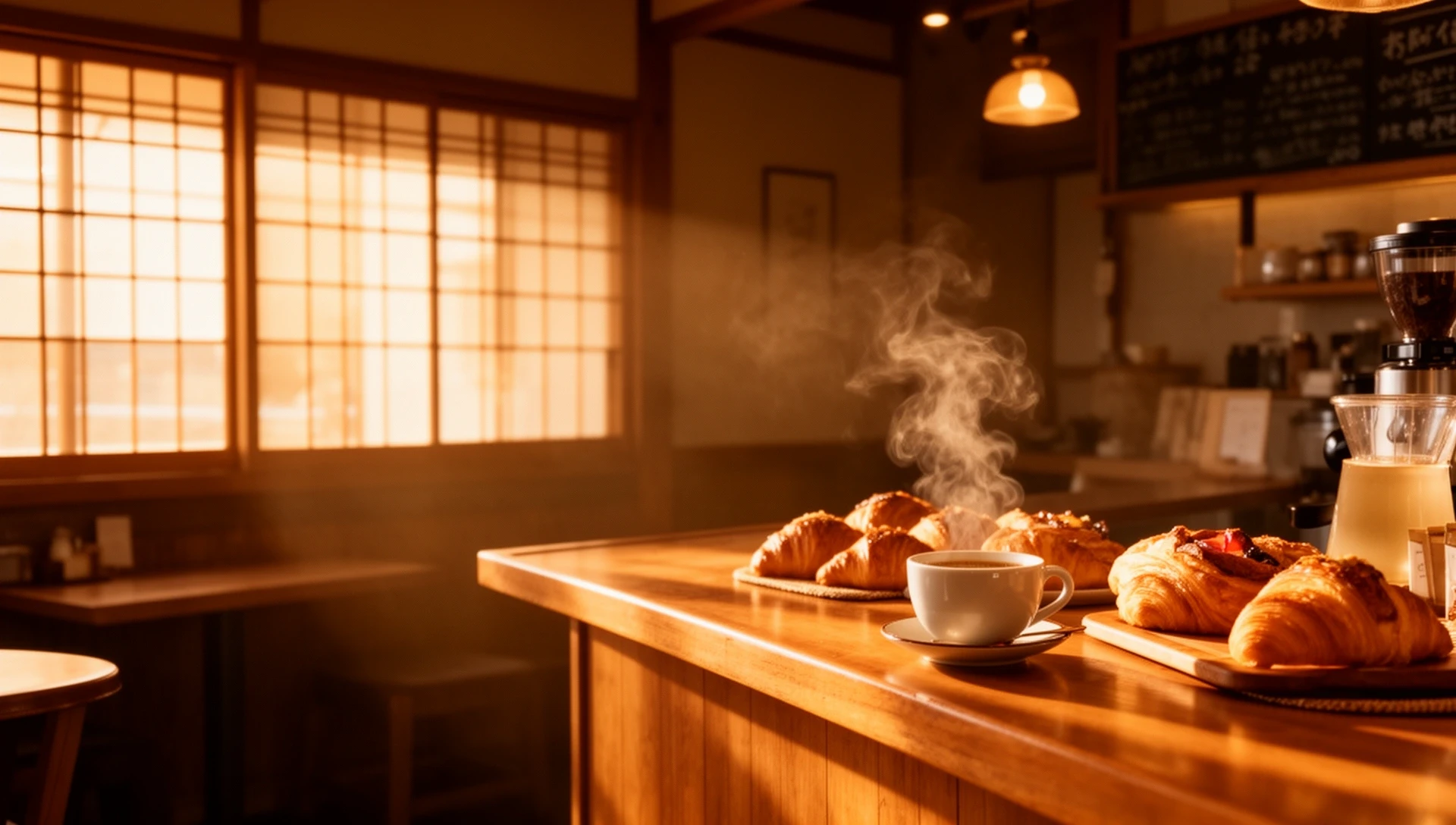 cakecoalwash 店内の朝